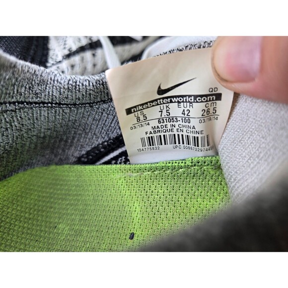 Nike Free 4.0 Flyknit Shoes Men's 8.5 White Black Oreo Running Athletic Sneakers - Picture 8 of 8